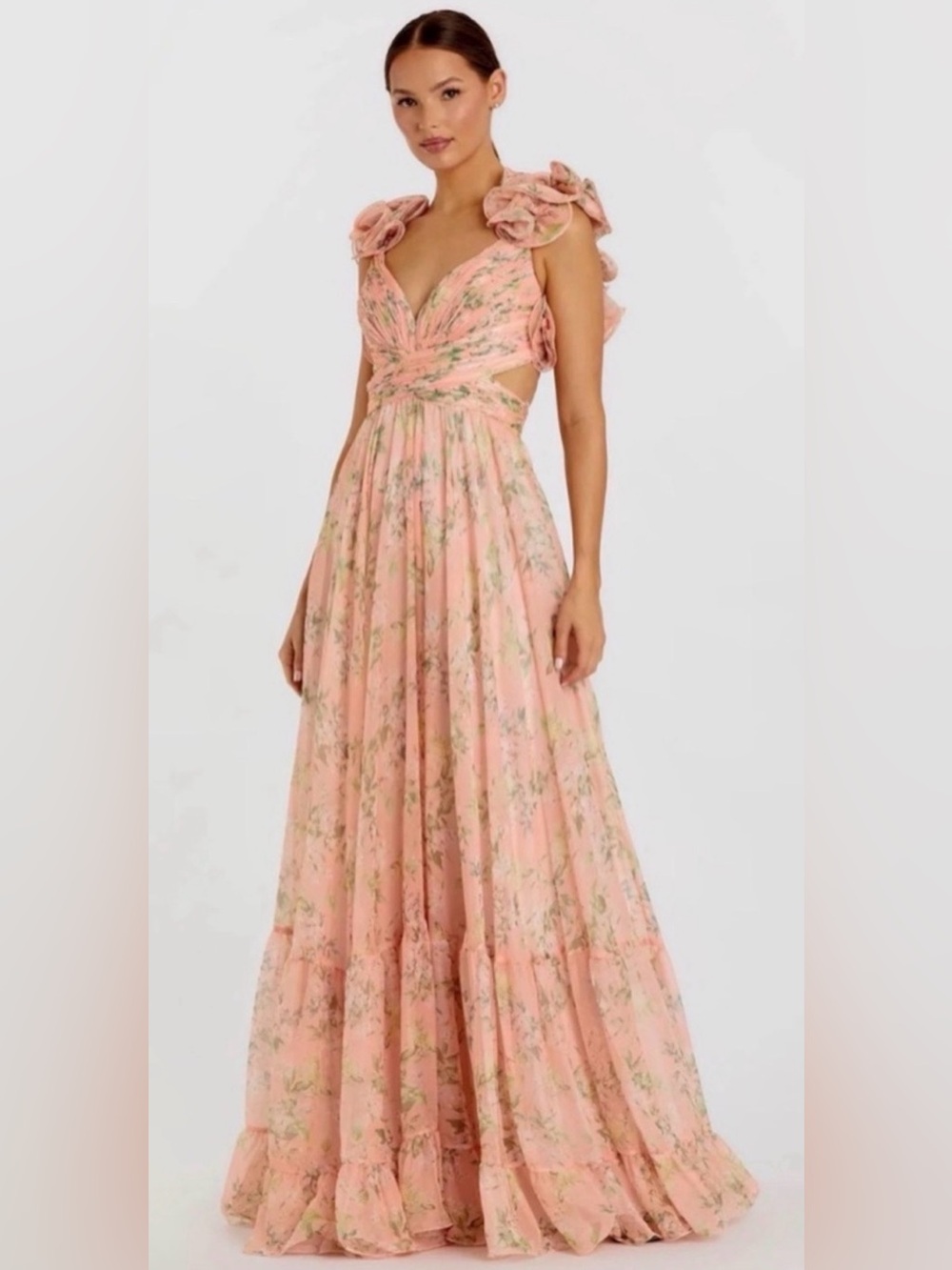 Mac Duggal Ruffle Tiered Gown